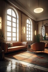 Fototapeta premium Interior of living room in luxury house.