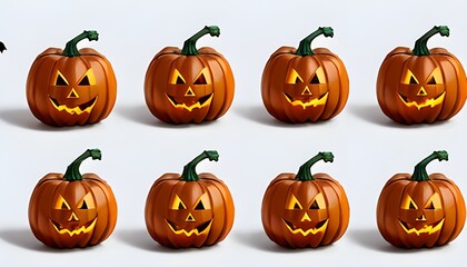set of halloween pumpkins