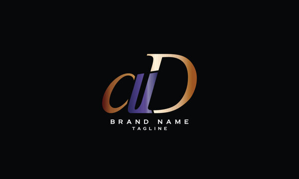 AUD, ADU, UAD, UDA, DUA, DAU, CUD, CDU, UCD, UDC, DUC, DCU, Abstract initial monogram letter alphabet logo design