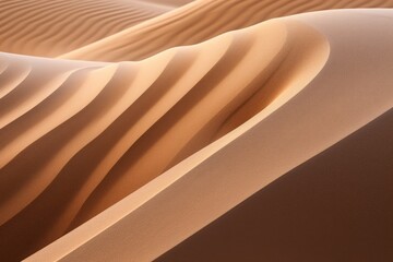 Fototapeta na wymiar The texture and patterns of a desert sand dune. Generative AI