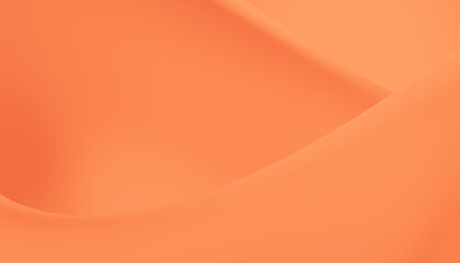 3D abstract background in Peach Fuzz, Color of the Year. Waves pattern with pastel colors