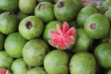Guava fruits for sale in street market