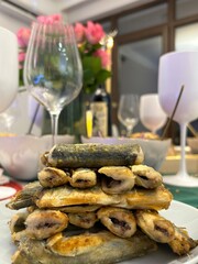 christmas cookies and champagne