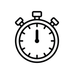 Fototapeta premium stopwatch icon vector design template simple and clean