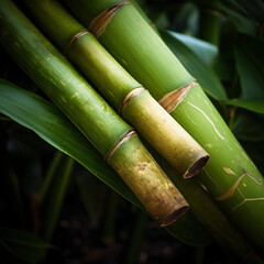 Fototapeta premium Sugarcane at agriculture field