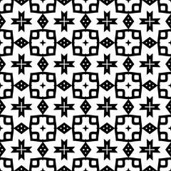 Monochrome pattern, Abstract texture for fabric print, card, table cloth, furniture, banner, cover, invitation, decoration, wrapping.seamless repeating pattern.Black color.