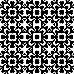 Monochrome pattern, Abstract texture for fabric print, card, table cloth, furniture, banner, cover, invitation, decoration, wrapping.seamless repeating pattern.Black color.