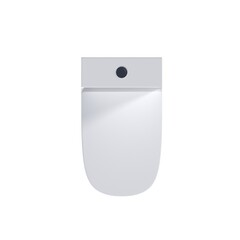 Lavatory pan isolated on a white background, bidet, 3D illustration, and CG render