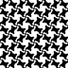 Monochrome pattern, Abstract texture for fabric print, card, table cloth, furniture, banner, cover, invitation, decoration, wrapping.seamless repeating pattern.Black color.