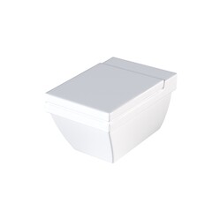 Lavatory pan isolated on a white background, bidet, 3D illustration, and CG render