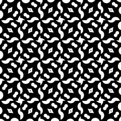 Monochrome pattern, Abstract texture for fabric print, card, table cloth, furniture, banner, cover, invitation, decoration, wrapping.seamless repeating pattern.Black color.