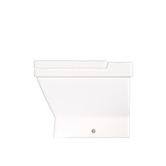 Lavatory pan isolated on a white background, bidet, 3D illustration, and CG render