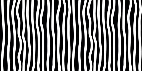 Black and white striped seamless pattern hand drawn in doodle style. Great for textiles, fashion, home decor, clothing, stationery, crockery and more.