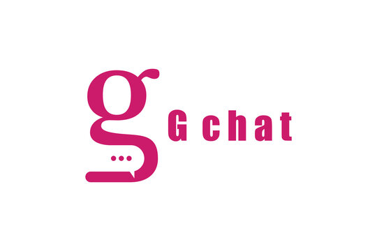 chat logo design with letter g concept