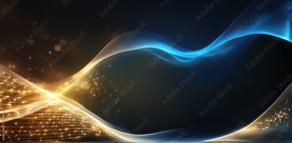 Poster digital business abstract wave technology background the futuristic realm with this captivating wallpaper, the mesmerizing wave of science , creating a visual network of innovation