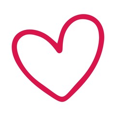 Heart clip art design on plain white transparent isolated background for shirt, hoodie, sweatshirt, apparel, card, tag, mug, icon, poster or badge