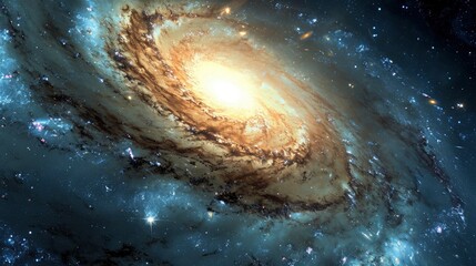 Cosmos, space and spiral universe on black background with light, pattern and color glow solar system.