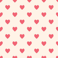 Valentine pattern seamless heart shape pink colors background.