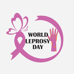 World leprosy day flyer design