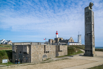 Pointe de Saint-Mathieu, le phare, le sémaphore, l'abbaye à Plougonvelin en Bretagne	
