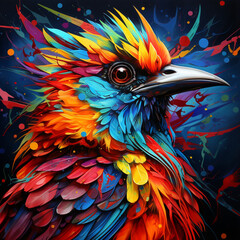 Obraz premium A_colorful_bird_by_Zabist