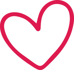 Heart clip art design on plain white transparent isolated background for shirt, hoodie, sweatshirt, apparel, card, tag, mug, icon, poster or badge