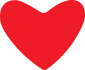 Heart clip art design on plain white transparent isolated background for shirt, hoodie, sweatshirt, apparel, card, tag, mug, icon, poster or badge