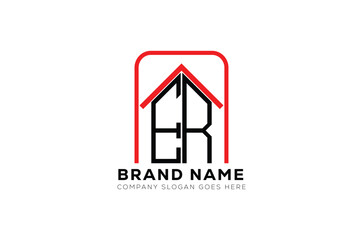 ER letter creative real estate vector logo design . ER creative initials letter logo concept. ER house sheap logo