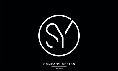Fototapeta premium SY, YS, Abstract Letters Logo Monogram