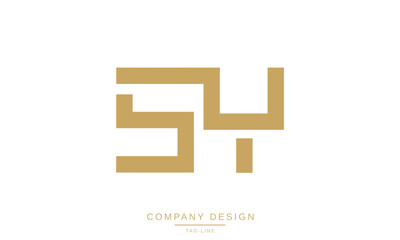 Obraz premium SY, YS, Abstract Letters Logo Monogram