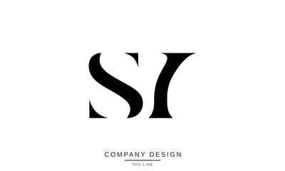 SY, YS, Abstract Letters Logo Monogram