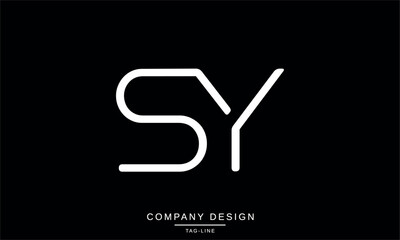 SY, YS, Abstract Letters Logo Monogram