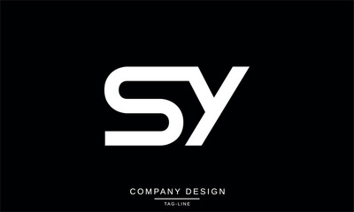 SY, YS, Abstract Letters Logo Monogram