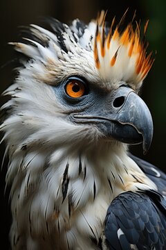 Harpy Eagle Harpia harpyja Realistic Photo of Eagle Species in Closeup Perspective Generative AI