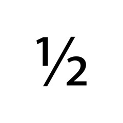 1 by 2 math symbols icon vector illustration eps