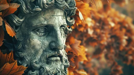 Fotobehang Stoic Philosopher: A Fusion of Ancient Wisdom and Modern Digital Artistry © AIGen
