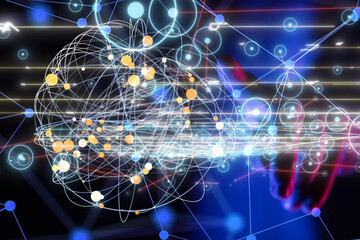 conference Digital Network and data concept 3d