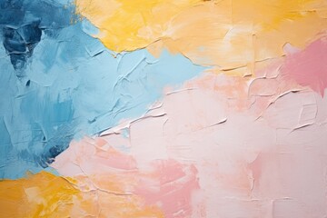 Painting close up of colorful abstract acrylic paint on canvas texture background