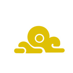 oriental chinese cloud flat design