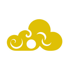 oriental chinese cloud flat design