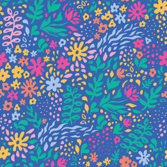 Fototapeta na wymiar Colorful Print Decorative seamless pattern. Repeating background. Tileable wallpaper print.