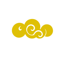 oriental chinese cloud flat design