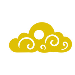 oriental chinese cloud flat design