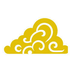 oriental chinese cloud flat design