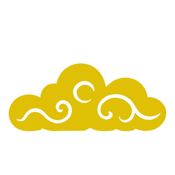 oriental chinese cloud flat design