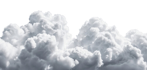 White clouds isolated on transparent background