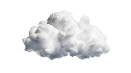 White clouds isolated on transparent background