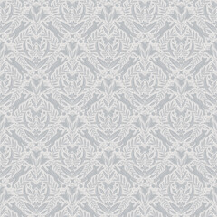 Hand drawn floral woodland seamless pattern, decorative animals, fox, bird, flowers seamless pattern