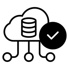 Approved Data solid glyph icon