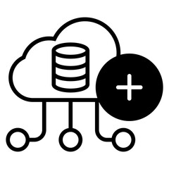 Add Data solid glyph icon